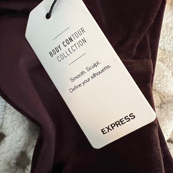 Express NWT Body Contour Plum  Bodysuit Size Large - Picture 8 of 9